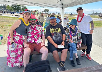 VSRA members and supporters pose in their colourful picnic garb